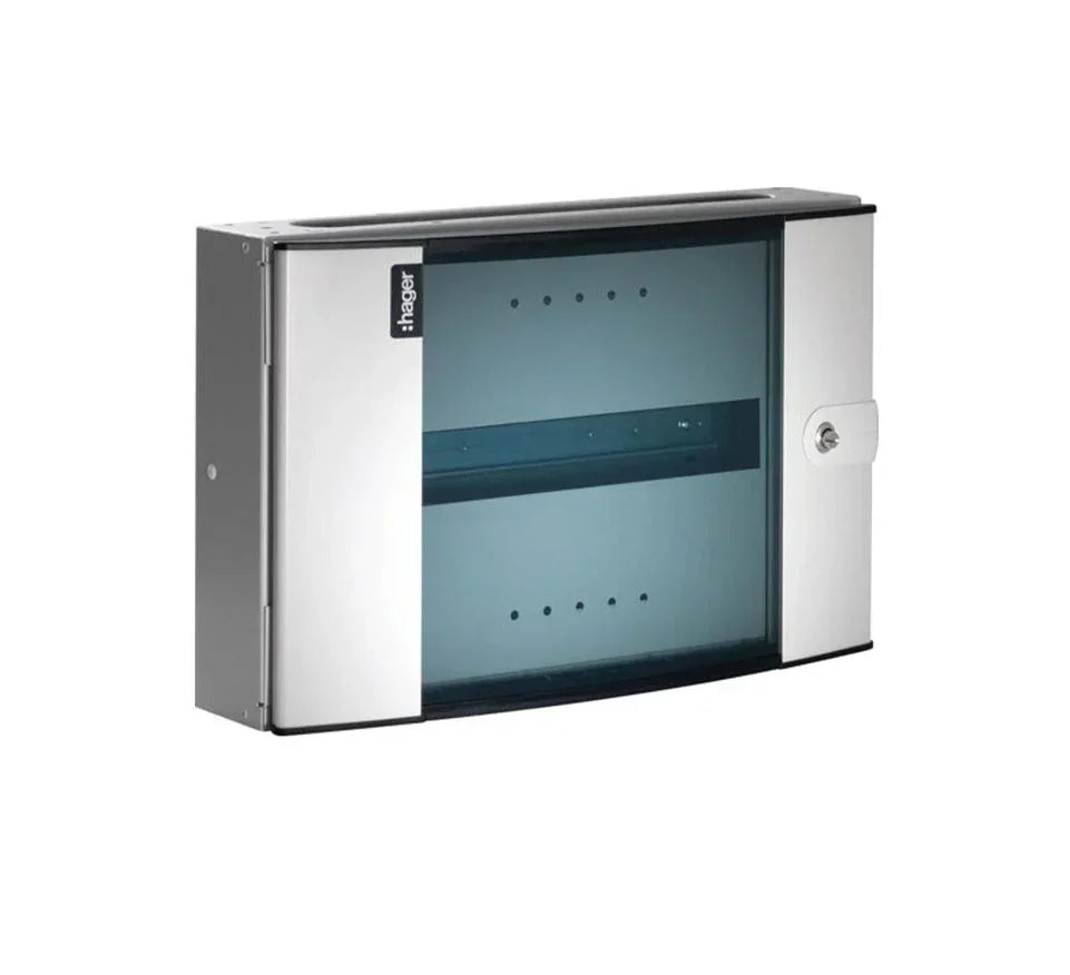 Metal extension box with lockable front cover for electrical circuit protection