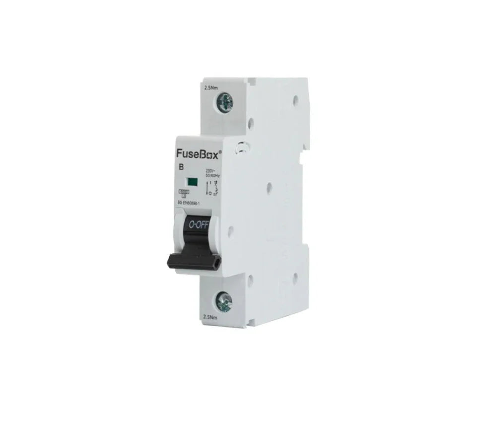 Single pole miniature circuit breaker MCB for electrical fuse box and circuit protection
