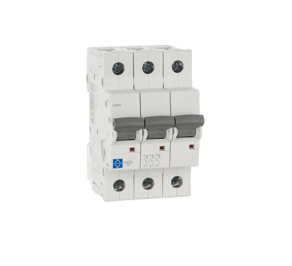 Four-pole miniature circuit breaker for electrical distribution and circuit protection