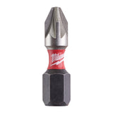 Milwaukee SHOCKWAVE Impact Duty PZ2 25mm Screwdriver Bits 25 Pack
