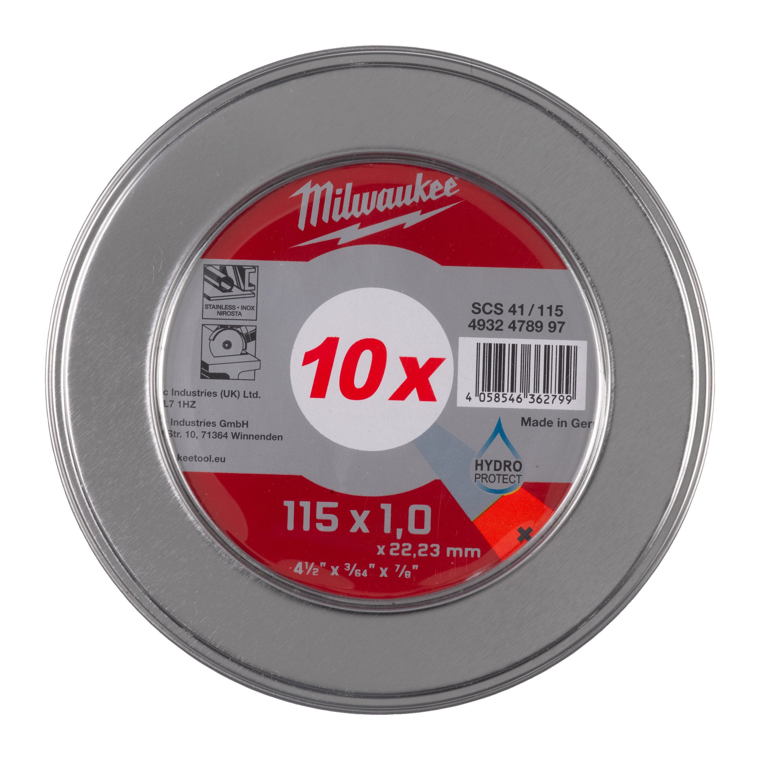 Milwaukee PRO+ Thin Metal Cutting Discs 115 x 1mm 10 Pack
