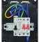 Electrical panel with fuses and wiring