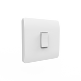 White light switch on a white background