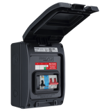 BG CP5MRDPS1G IP66 Weatherproof Grey Plastic 40A Type A DP RCBO & Type 2 SPD EV Distribution Board