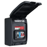 BG CP5MRDPS1G IP66 Weatherproof Grey Plastic 40A Type A DP RCBO & Type 2 SPD EV Distribution Board