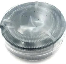 Clear plastic hose on a white background