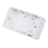 White plastic component on a white background
