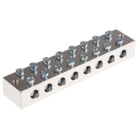 Earth Connection Block 8 Way Earth connecting block BS1872 86mm x 19mm x 12mm – Consumer Unit ...