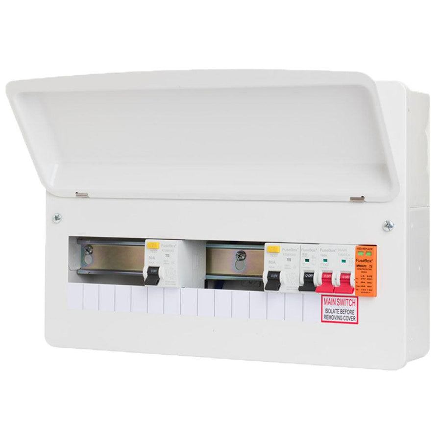 Fusebox F2010DX100 10 Way Dual 100A 30mA Type A RCD Consumer Unit ...
