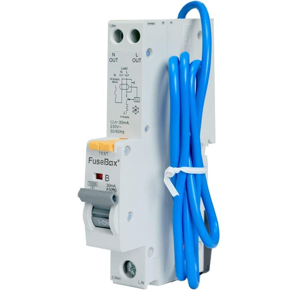 FuseBox RTA100630B 6A 10kA 30mA B Curve Type A RCBO