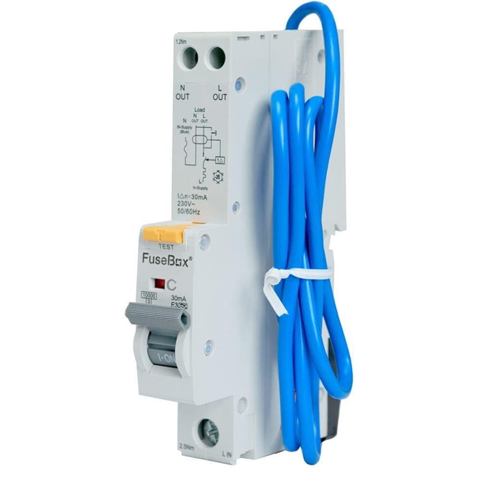 FuseBox RTA101030C 10A 10kA 30mA C Curve Type A RCBO