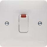 Hager Sollysta WMDP84N 20amp Double Pole Switch + Neon