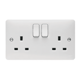 Hager Sollysta WMSS82 Switched Double Socket