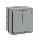 Hager Sollysta WXPPS22 IP66 10A 2 Gang 2 Way Switch
