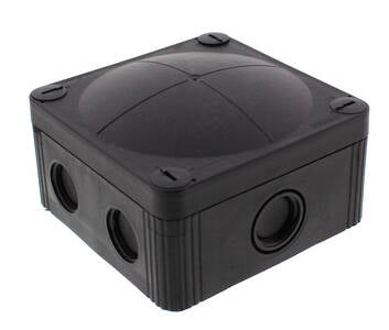 WISKA COMBI 407/5 Black Junction Box product image