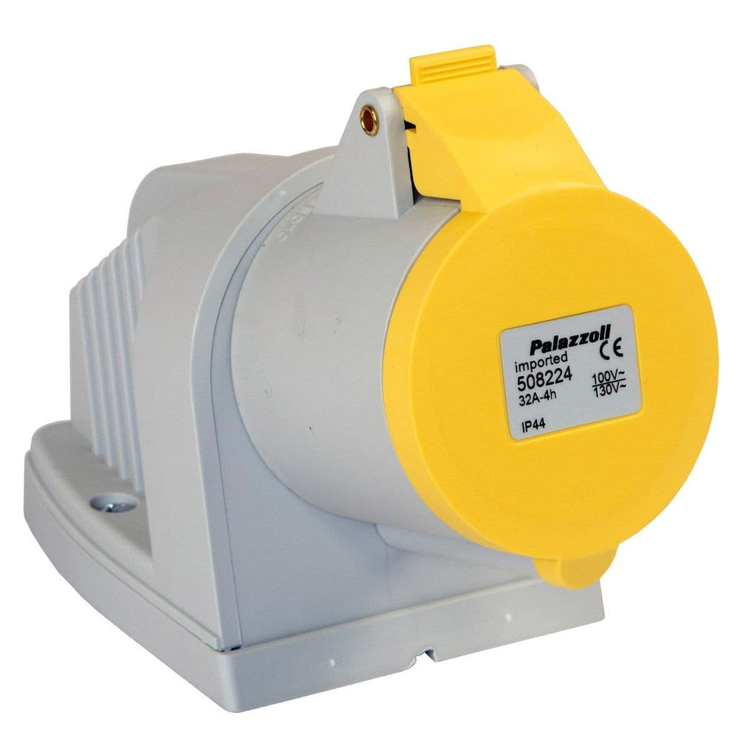 Lewden 32A 2P+E 110V Angled Wall Mounted Socket IP44 | Consumer Unit World