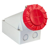 Lewden 63A 3P+N+E 415V Angled Wall Mounted Socket IP67