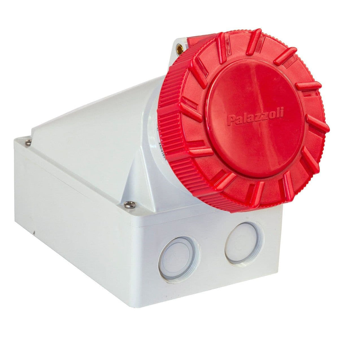 Lewden 63A 3P+N+E 415V Angled Wall Mounted Socket IP67 | Consumer Unit ...