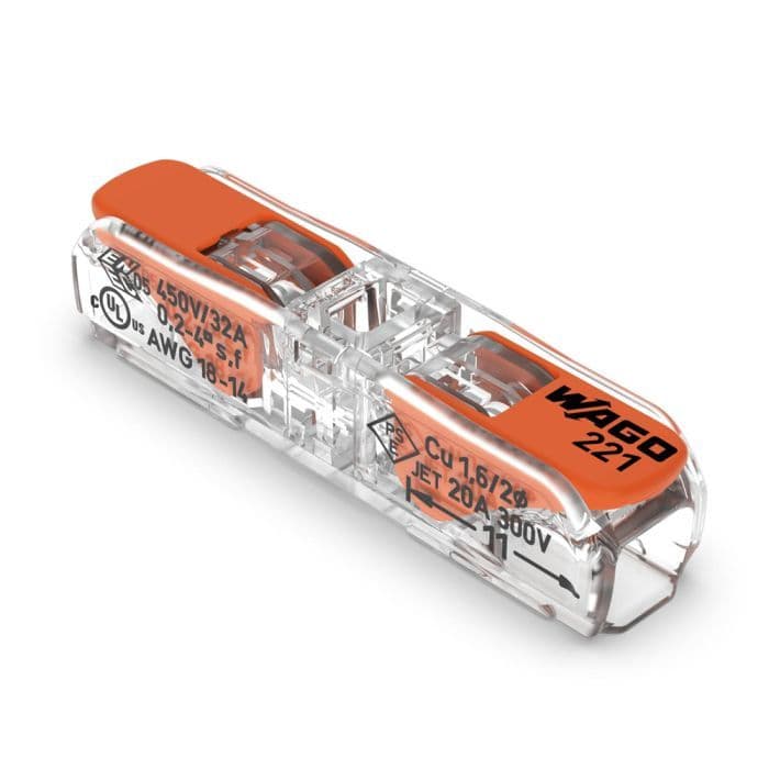 WAGO 221-2411 Wago Inline Splicing Connector with Lever – Consumer Unit ...