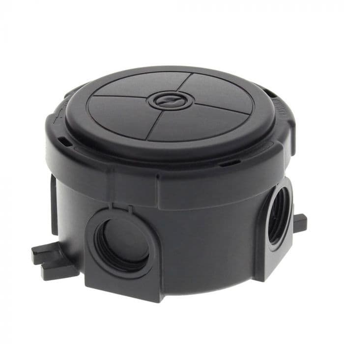 Combi Box Wiska 304 Round Combi Box Black – Consumer Unit World