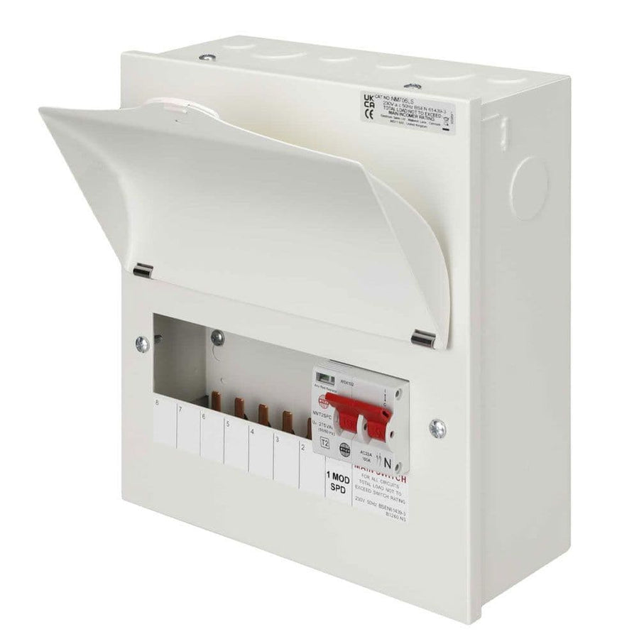 Wylex NM706LS 7 Way 100A Main Switch Consumer Unit with Type 2 SPD ...